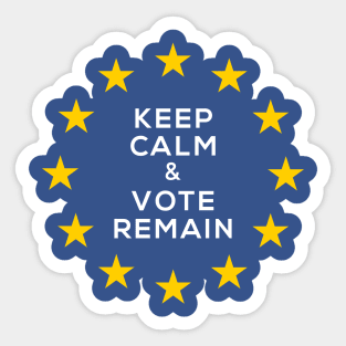 Keep Calm And Vote Remain EU Flag Anti Brexit T Shirt Sticker